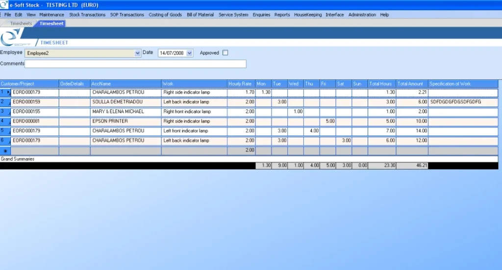 Timesheet
